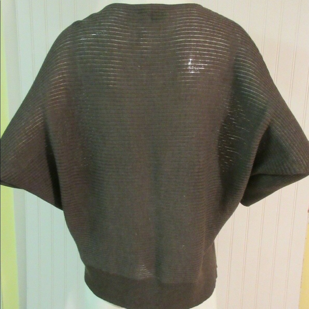 Eileen Fisher gray wool crepe zip cardigan XL - Picture 2 of 3